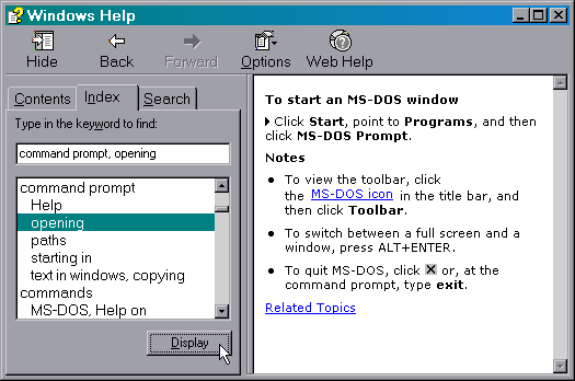 Older Windows Versions Have MS-DOS Prompt